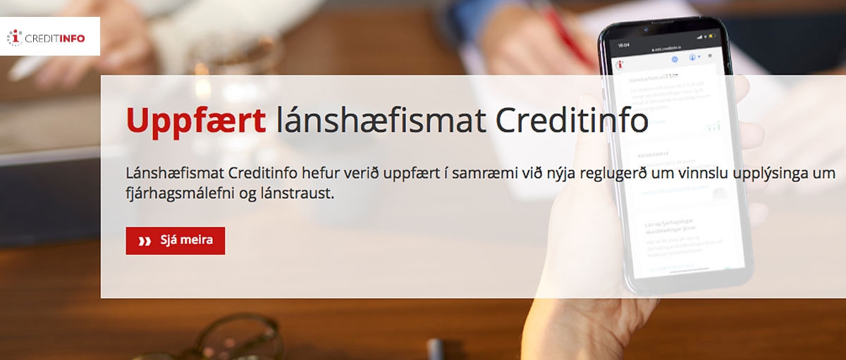 Vegna uppf&aelig;rslu &aacute; l&aacute;nsh&aelig;fismati Creditinfo